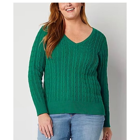 St. John's Bay Sweaters St Johns Bay Cable Knit Sweater Women Xp